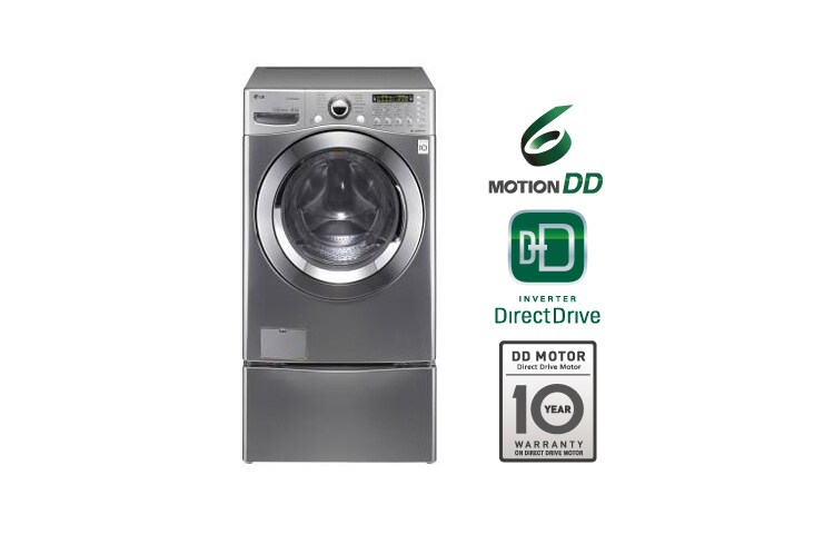 La tecnología de Inverter Direct Drive ™ de LG permite controlar el preciso movimiento del interior del tambor, que se ajusta óptimamente a cada programa de lavado.